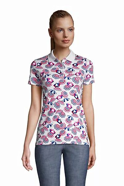 Supima-Poloshirt, Damen, Größe: S Normal, Weiß, Baumwolle, by Lands' End, W günstig online kaufen