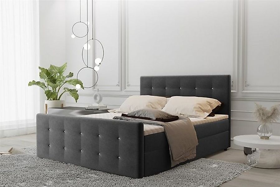 Fun Möbel Boxbett Schlafzimmerbett MAURO in Stoff Soro (inkl. Bettkästen, i günstig online kaufen