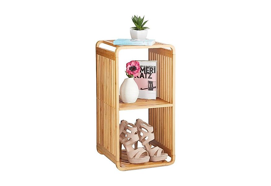 relaxdays Badregal Bambus Regal mit Ablagen, 3 günstig online kaufen
