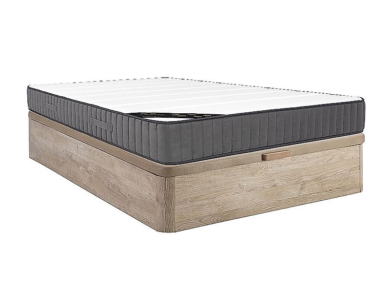 Taschenfederkernmatratze-Bettgestell-Set - 140 x 190 cm - Hybridmatratze - günstig online kaufen