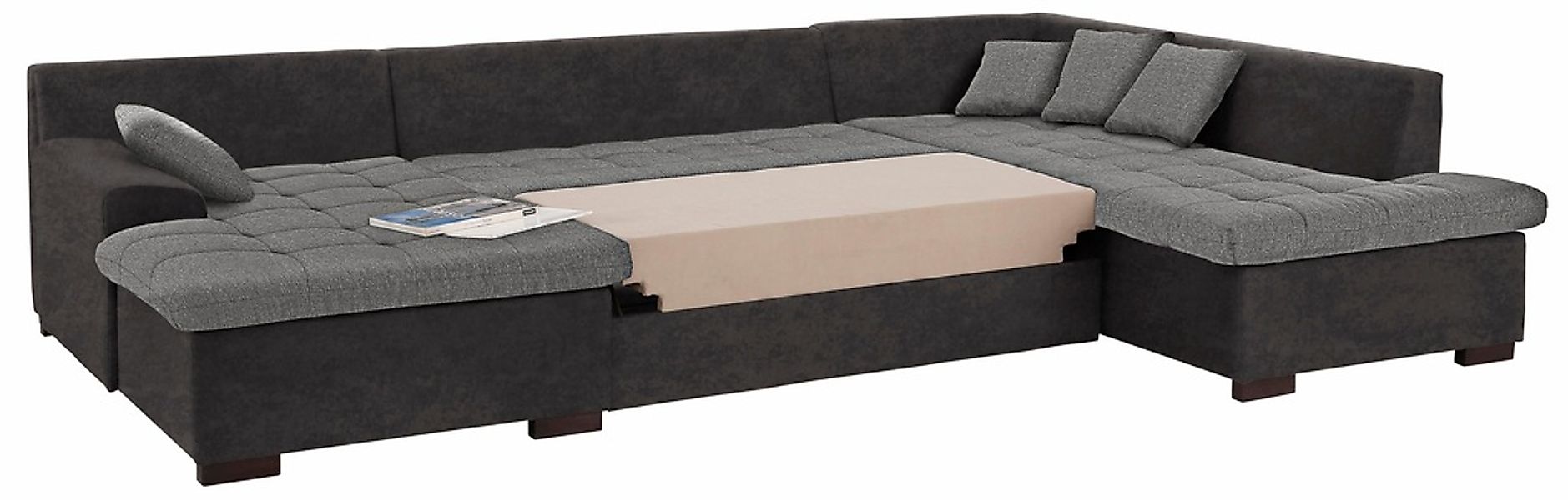 Home affaire Wohnlandschaft "Föhr U-Form" wahlweise mit Bettfunktion günstig online kaufen