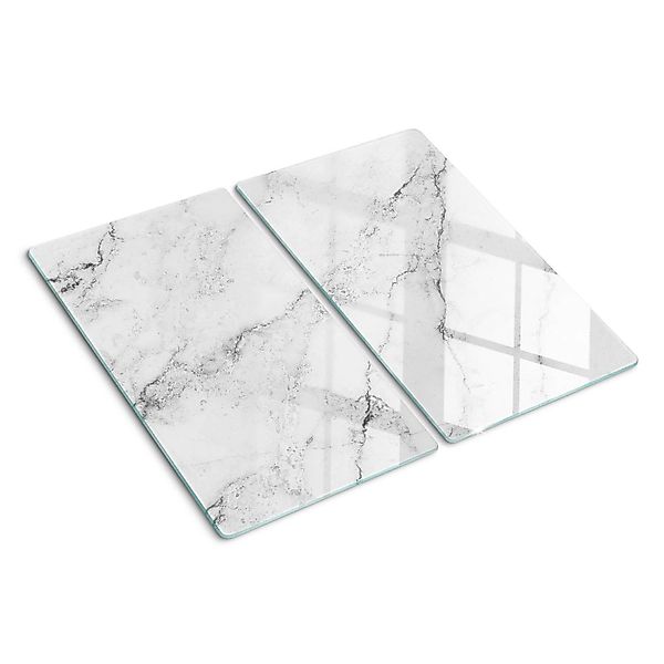 Tulup Herdabdeckplatte SET aus 2 Stück 30x52 cm Schneidebrett aus Glas Schu günstig online kaufen