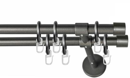 GARESA Gardinenstange "RUSTIKA" Ø 16 mm 2 läufig-läufig Wunschmaßlänge rust günstig online kaufen