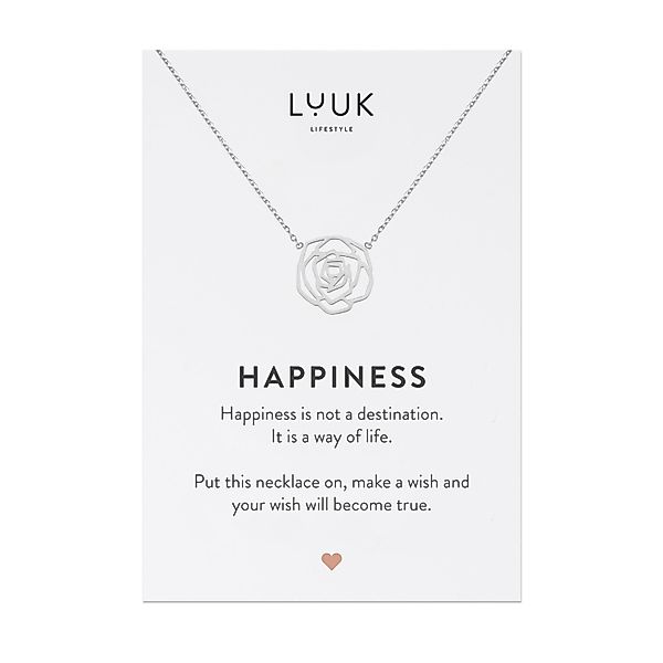 LUUK LIFESTYLE Kette mit Anhänger Rosenblüte, günstig online kaufen