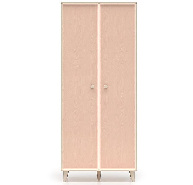Lomadox Kleiderschrank MODICA-131 in sandbeige mit rosa, 80cm breit, 2-trüi günstig online kaufen