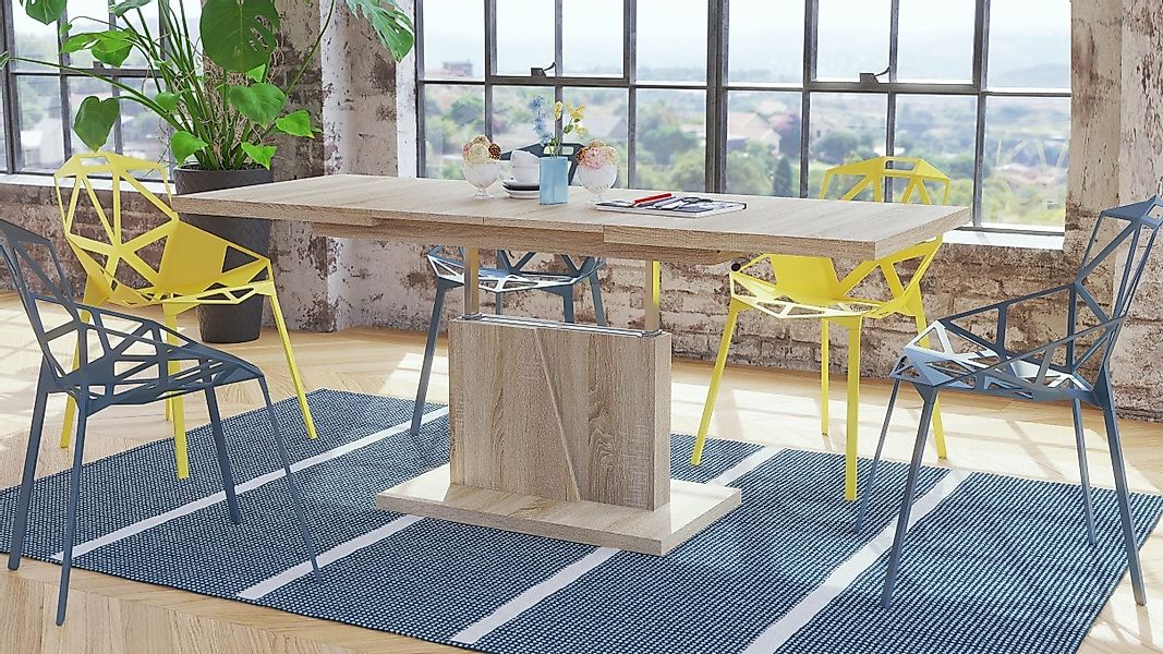 Mazzoni Couchtisch Grand Noir Sonoma Eiche günstig online kaufen
