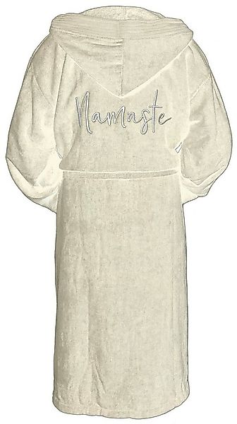 Schnoschi Unisex-Bademantel Bademantel mit Kapuze und Taschen Namaste aus w günstig online kaufen