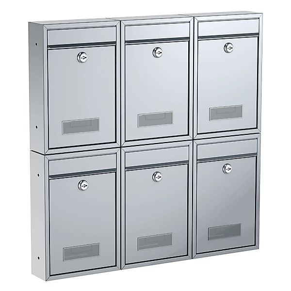 Basi - Briefkasten - SET - 6x BK 100M - Matt Silber - 6x2170-1308 günstig online kaufen