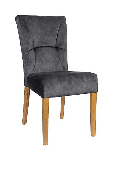 Home affaire 4-Fußstuhl "Henry", (Set), 2 St., Samtvelours, Sitz und Rücken günstig online kaufen
