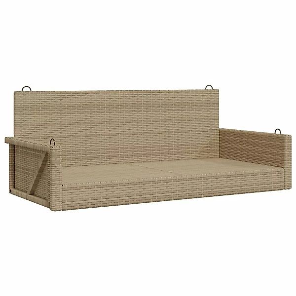 furnicato Hängebank Beige 119x56x48 cm Poly Rattan günstig online kaufen