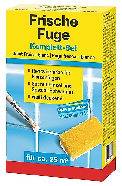 decotric® Fugenmörtel Frische Fuge Komplett-Set Fugenset 250ml Weiß, Fugenf günstig online kaufen