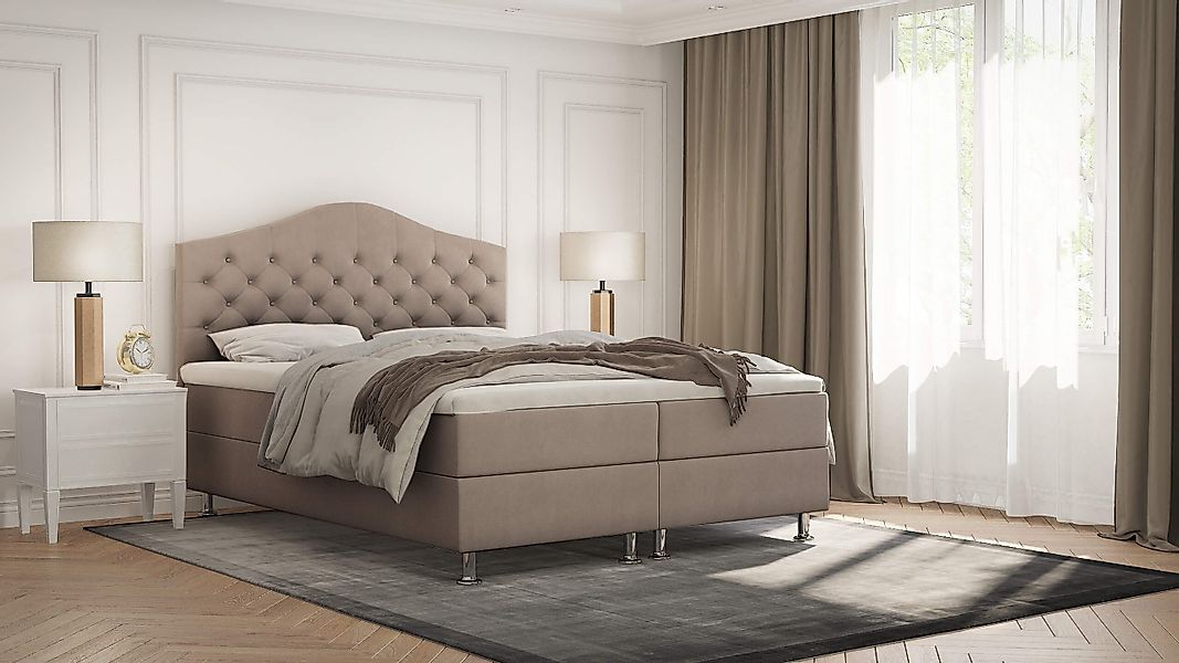 Best for Home Boxspringbett Glamour Bonellfederkern günstig online kaufen