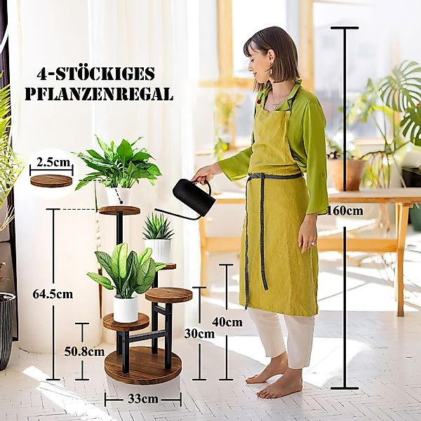Refined Living Pflanzentreppe Pflanzenständer Hölzern Blumenständer günstig online kaufen