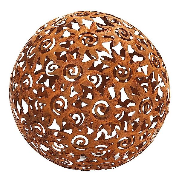 Kobolo Gartenfigur Gartenkugel KULA Rostoptik - Durchmesser 28 cm, (Metall) günstig online kaufen