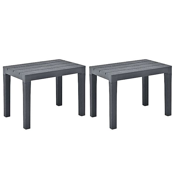 furnicato Gartenbänke 2 Stk. Anthrazit Kunststoff günstig online kaufen