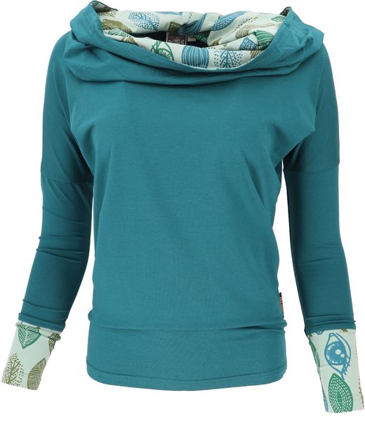 Guru-Shop Longsleeve Lockeres Longshirt aus Bio-Baumwolle, günstig online kaufen