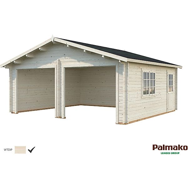 Palmako Holzgarage Roger ohne Tor Klar tauchgrundiert 575 cm x 510 cm günstig online kaufen
