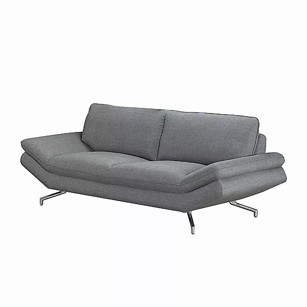 home24 loftscape Sofa Sharon 3-Sitzer Grau Webstoff 231x83x95 cm (BxHxT) Mo günstig online kaufen