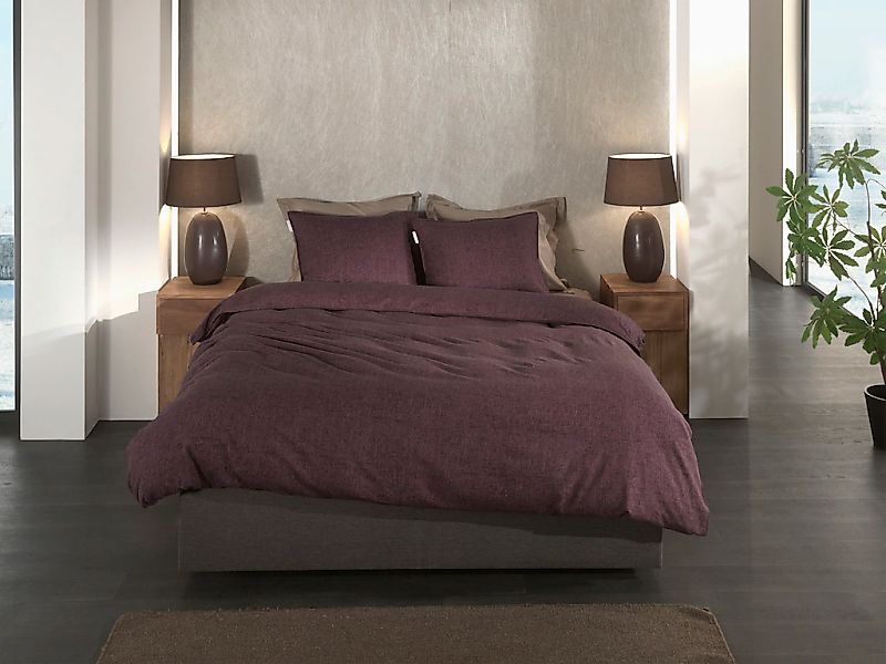 Heckett & Lane Bettwäsche "Franela" 2 Stk. tlg. Uni Design, hochwertiges Fl günstig online kaufen