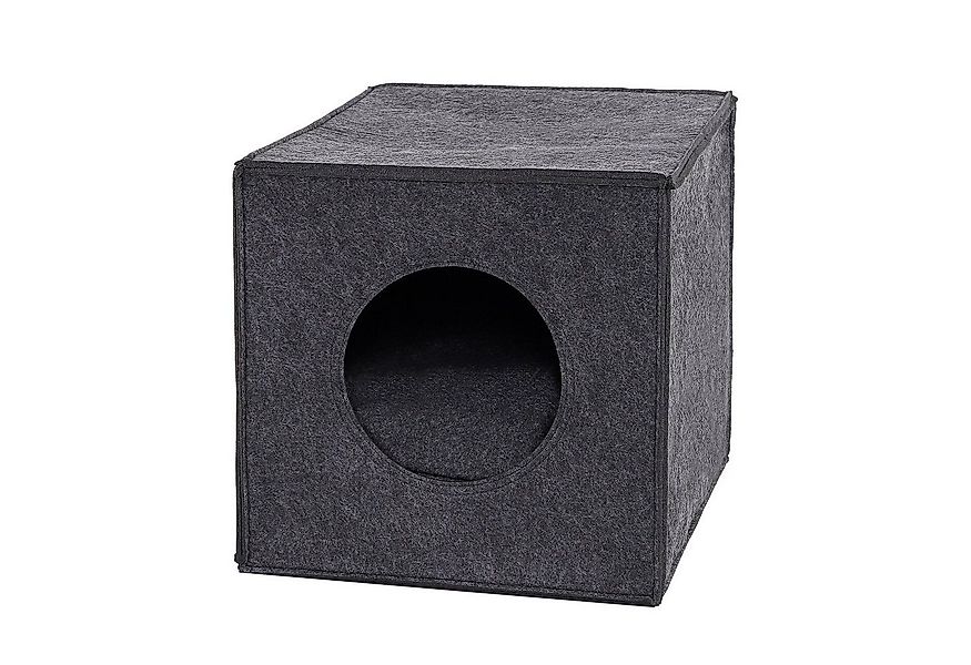 lionto Tierhöhle Katzenhöhle aus Filz, Regalhöhle für Katzen, mit Kissen, h günstig online kaufen