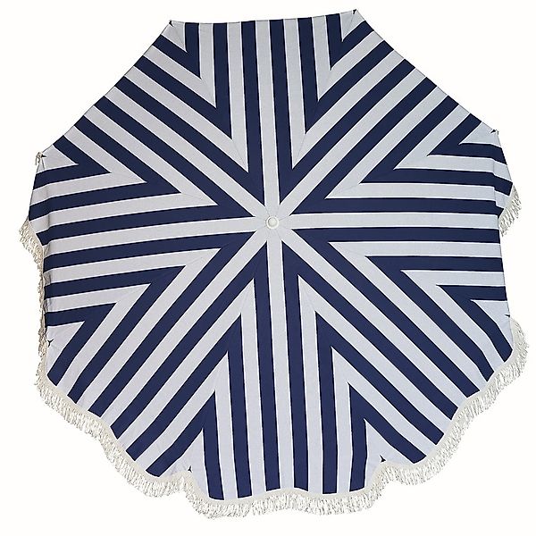 Sonnenschirm RETRO, Ø200cm weiß/blau günstig online kaufen