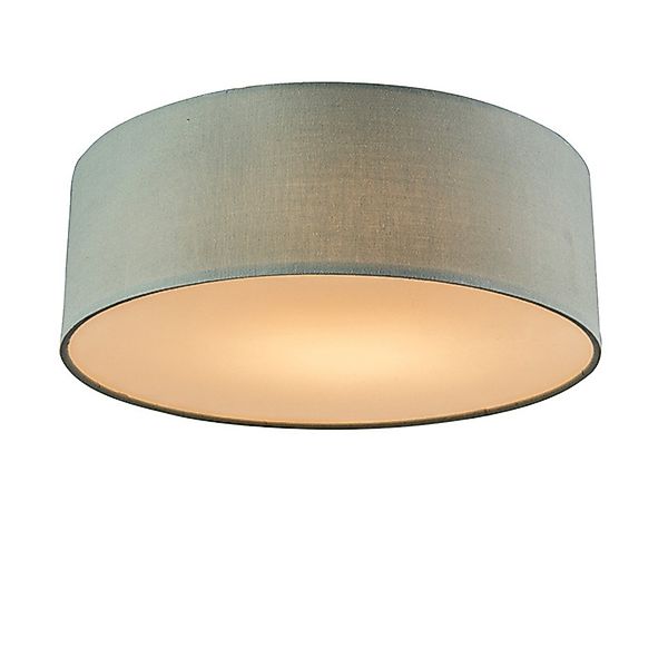 Qazqa Deckenleuchte Drum led, LED wechselbar, LED module, Grün, Modern, Tex günstig online kaufen