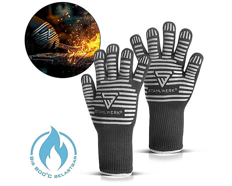 STAHLWERK Arbeitshandschuhe Hitzebeständige Handschuhe bis 800°C EN 407:200 günstig online kaufen