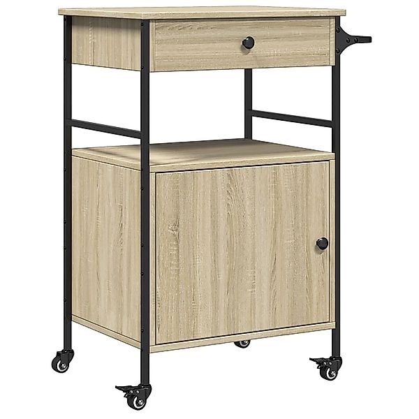 vidaXL Küchenwagen Küchenwagen Sonoma-Eiche 56x43x89,5 cm günstig online kaufen