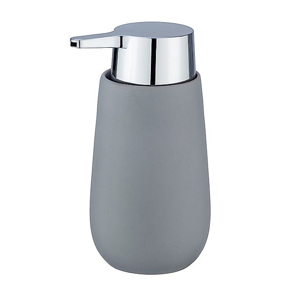Wenko Seifenspender Badi Grau 0.32 l Keramik 9.5 x 16 x 8 cm günstig online kaufen