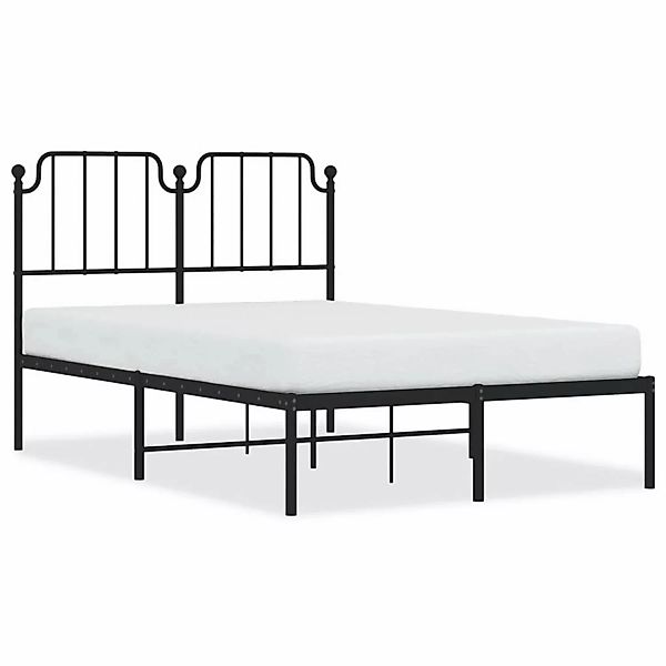 vidaXL Bettgestell mit Kopfteil Metall Schwarz 120x190 cm Modell 61934546 günstig online kaufen