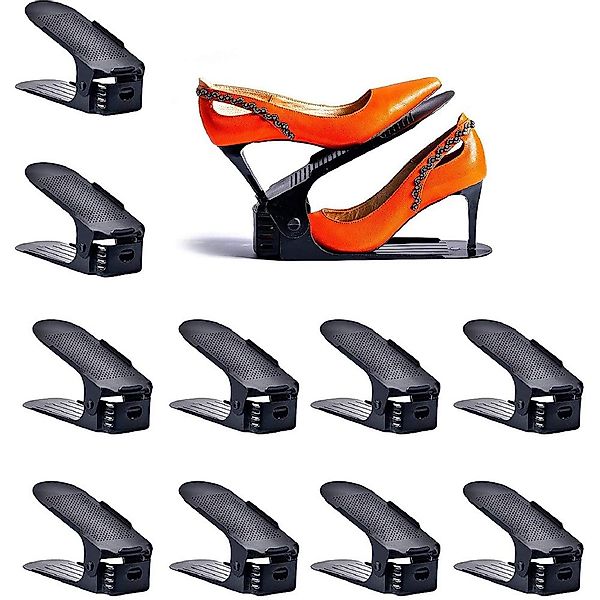 JEOBEST Schuhstapler Einstellbare Schuhregale Schuhstapler, Doppelschicht günstig online kaufen