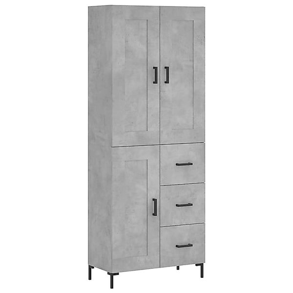 vidaXL Highboard Betongrau 69,5x34x180 cm Holzwerkstoff 3200005 günstig online kaufen
