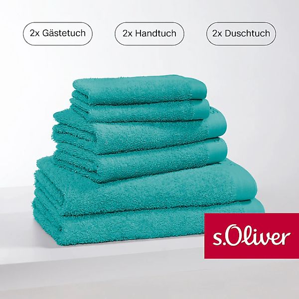 s.Oliver Handtuch Set »s.Oliver, Premium Qualität, 600 gr/m²«, (Set, 6 St., günstig online kaufen