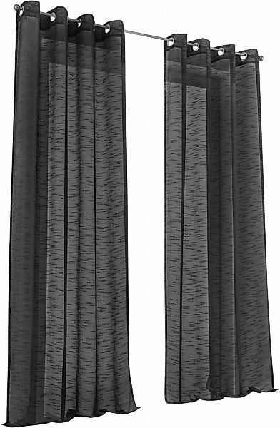 Kutti Vorhang "Celtic" Ösen 1 Stk. tlg. Gardine halbtransparent, Leinenopti günstig online kaufen