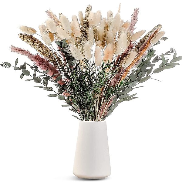 Trockenblume 100% Natürliche Trockenblumen,Pampasgras Trockenblumen Deko günstig online kaufen