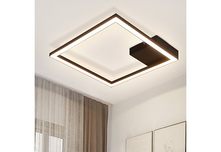 Nettlife LED Deckenleuchte Deckenleuchte Eckig Modern 3000K Warmweiß, LED f günstig online kaufen