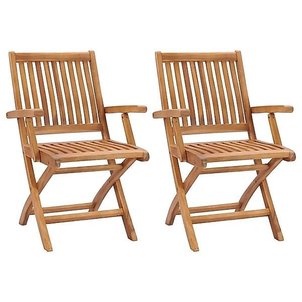 vidaXL Klappbare Gartenstühle 2 Stk Massivholz Teak 315104 günstig online kaufen