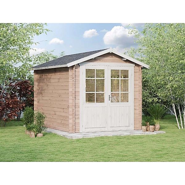 Alpholz Gartenhaus Bremen-28 B Satteldach 270 cm x 340 cm Imprägnierung Pin günstig online kaufen