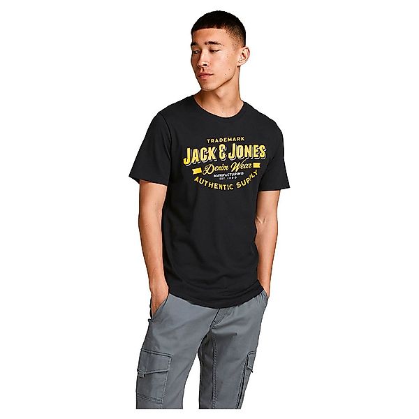 Jack & Jones Logo 2 Colors Kurzarm O Hals T-shirt XS Cloud Dancer / Slim Fi günstig online kaufen