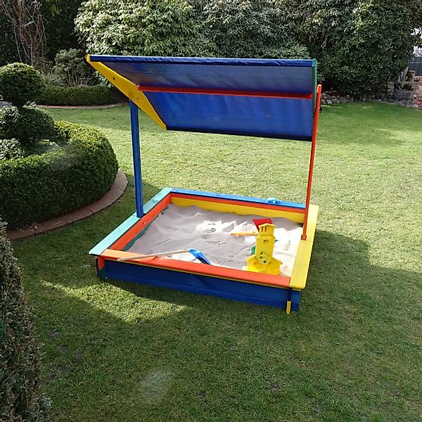 Sandkasten Nadine 140 cm x 140 cm mit Sonnensegel günstig online kaufen
