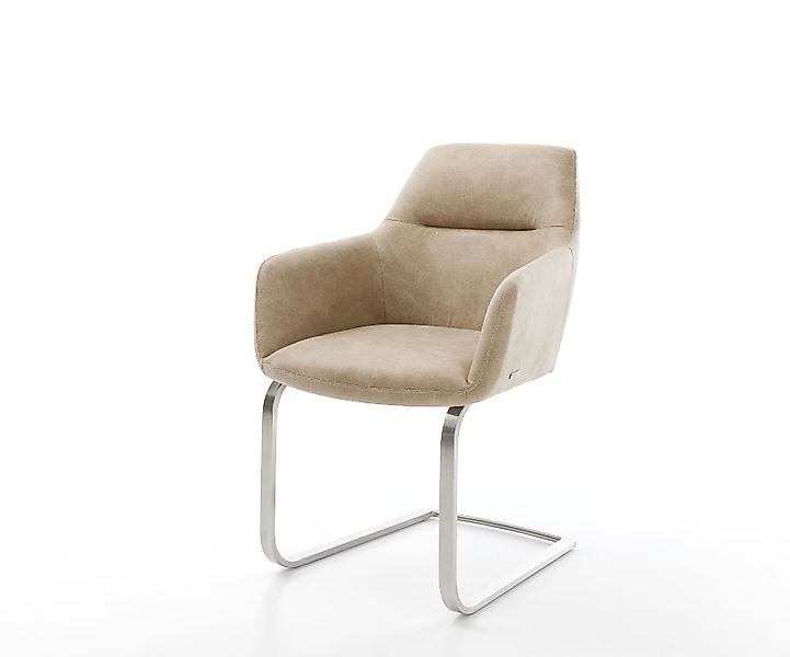 Freischwinger Pejo-Flex Mikrofaser Beige Vintage Freischwinger flach Edelst günstig online kaufen