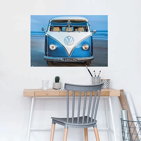 Reinders Poster "Volkswagen Bulli blau Brendan Ray", (1 St.) günstig online kaufen