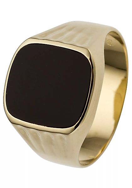 JOBO Fingerring, 585 Gold mit Onyx günstig online kaufen