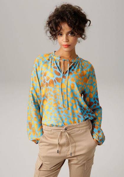 Aniston CASUAL Schlupfbluse mit interessanten Alloverdruck günstig online kaufen