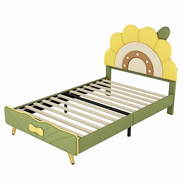 DOPWii Kinderbett 90*200 cm Flachbett,Sonnenblumenform,Frischer Stil,Kinder günstig online kaufen