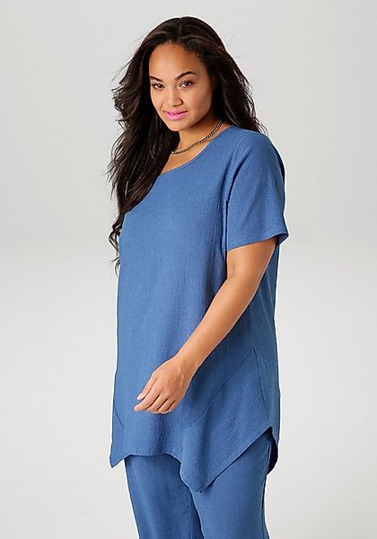 Aniston PLUS Blusenshirt mit dezenter Streifenlook Struktur günstig online kaufen