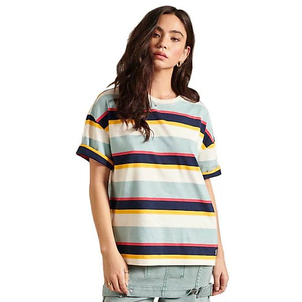 Superdry Cali Boxy Kurzarm T-shirt XS Forever Blue Stripe günstig online kaufen