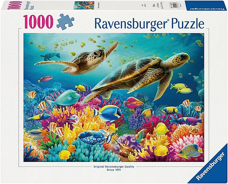 Ravensburger Puzzle Blaue Unterwasserwelt, 1000 Puzzleteile, Made in German günstig online kaufen