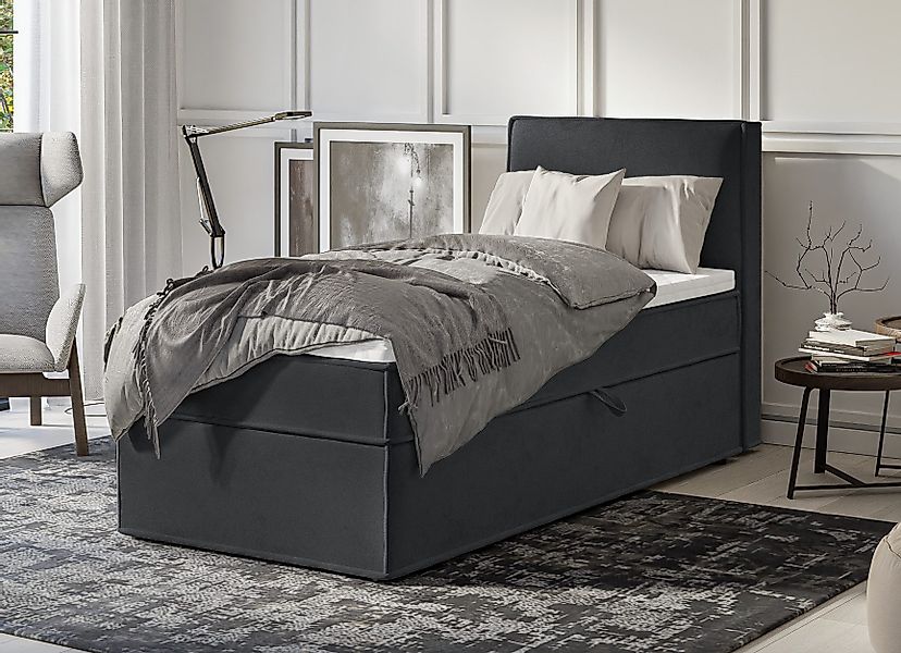 S-Style Möbel Boxspringbett Plaza mit Topper günstig online kaufen