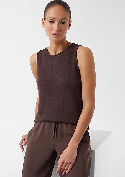 comma Muskelshirt T-Shirt Stricktop aus Viskosemix günstig online kaufen